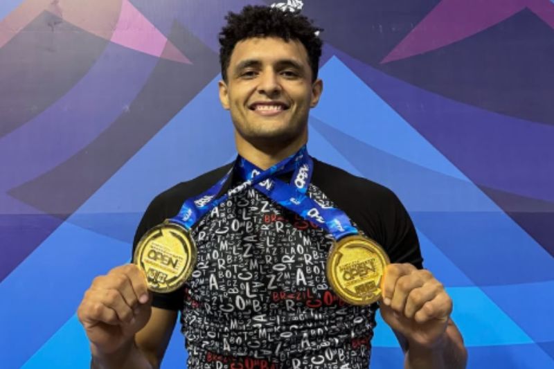 Higor Lima conquista ouro duplo no Fortaleza International Open da IBJJF